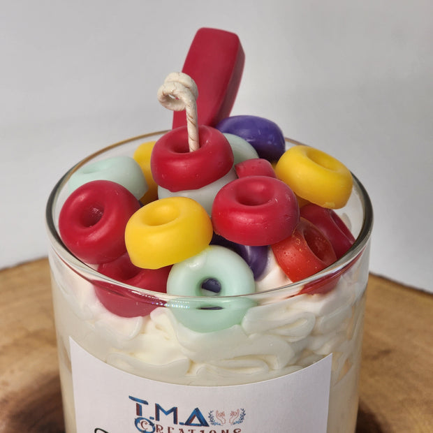 "Fruit Loops" Cereal Candle